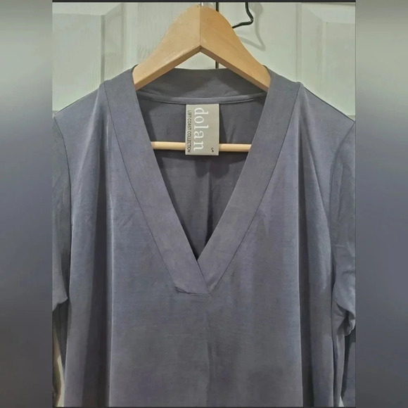 Anthropologie Dolan Cupro Gray Long Sleeve Swing Dress Size small - Picture 3 of 9